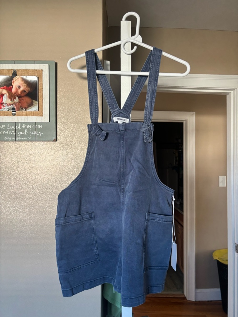 Zenana Outfitters Light Blue Denim Overalls